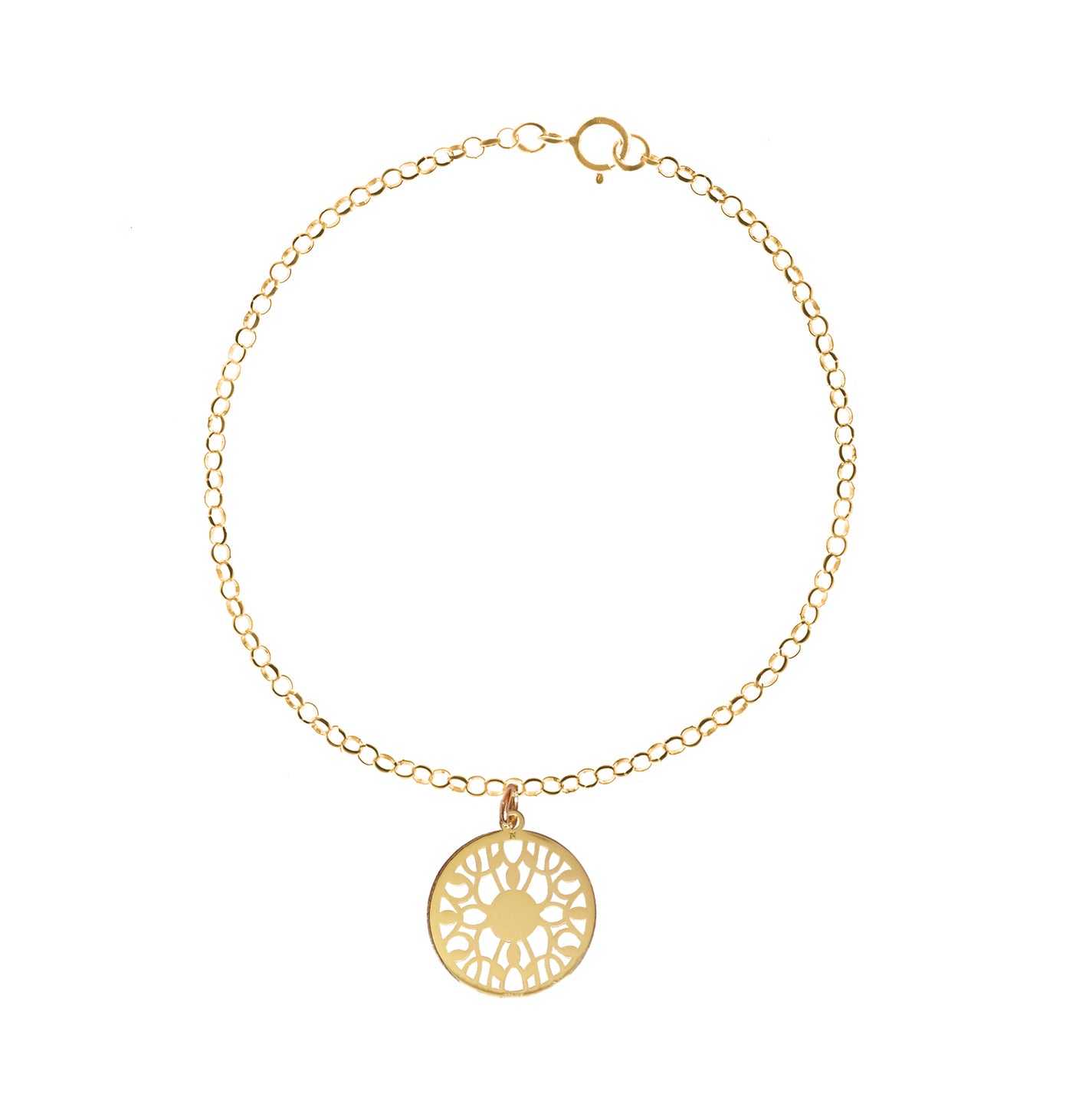 Pulsera Raíces de plata con baño de oro