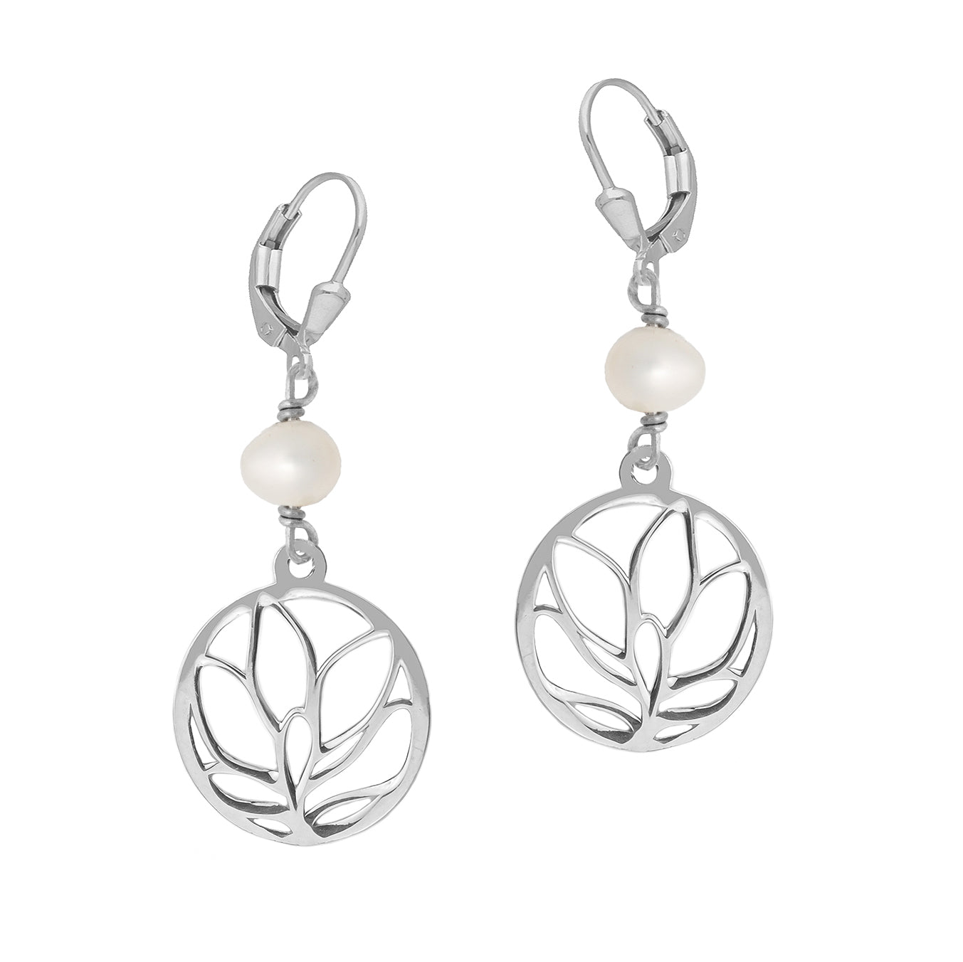 Aretes Amapola cortos con piedras naturales