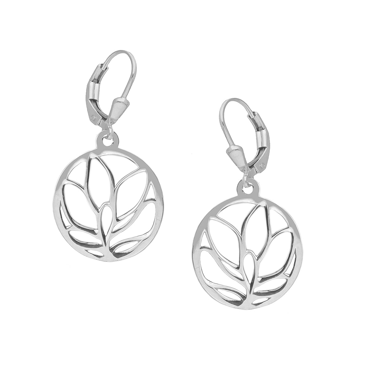 Aretes Amapola cortos plata