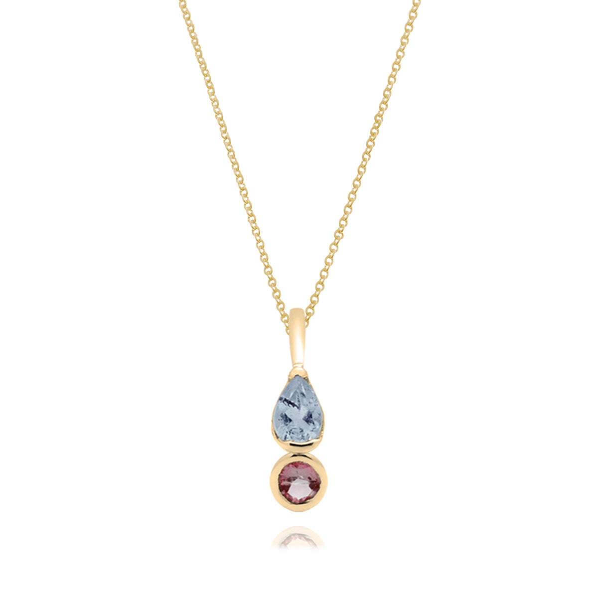 Dije Iris de plata con baño de oro