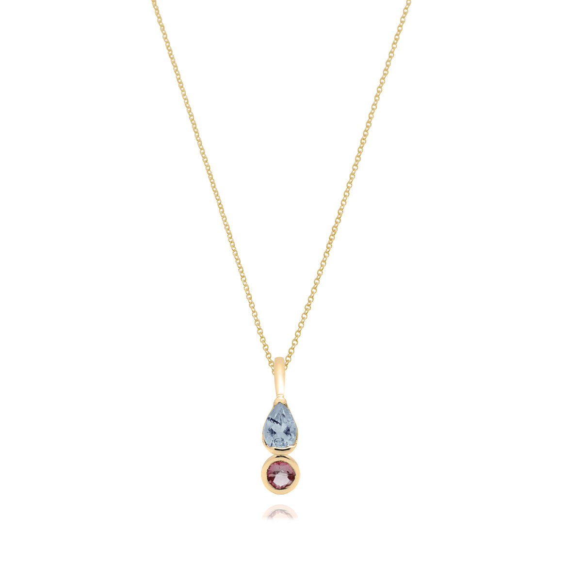 Dije Iris de plata con baño de oro