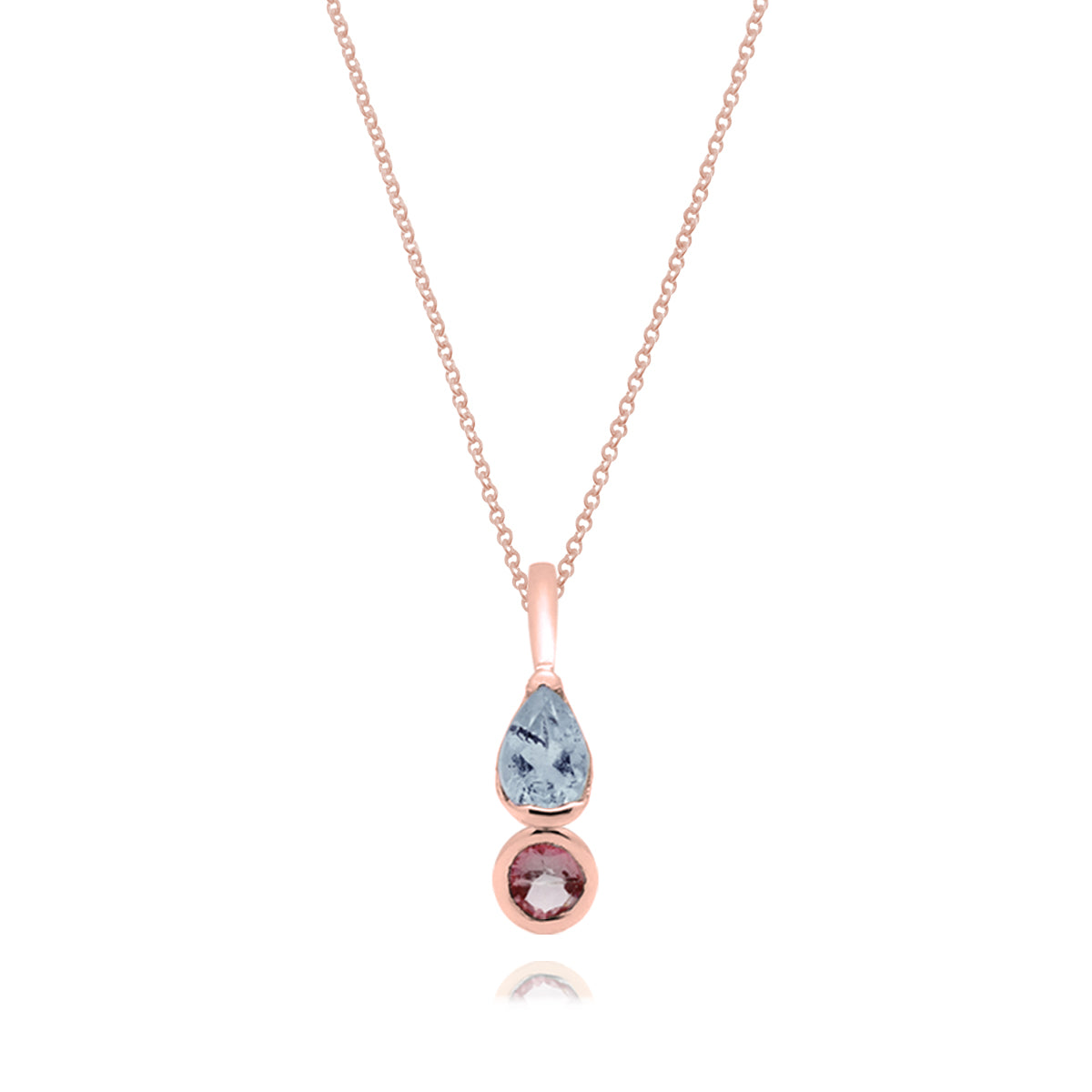 Dije Iris de plata con baño de oro rosa