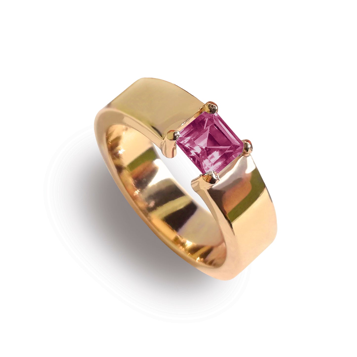 Anillo Azafrán con rodolita