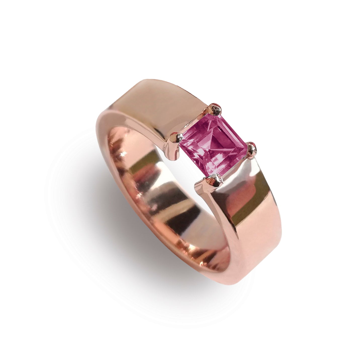 Anillo Azafrán con rodolita