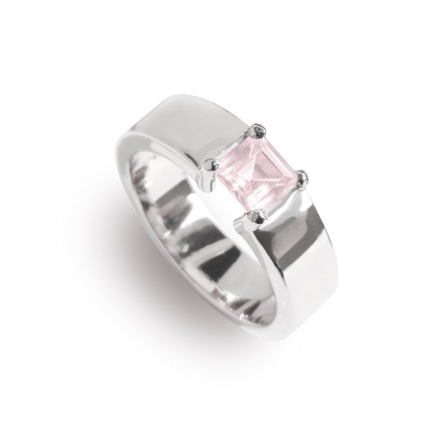 Anillo Azafrán con cuarzo rosa