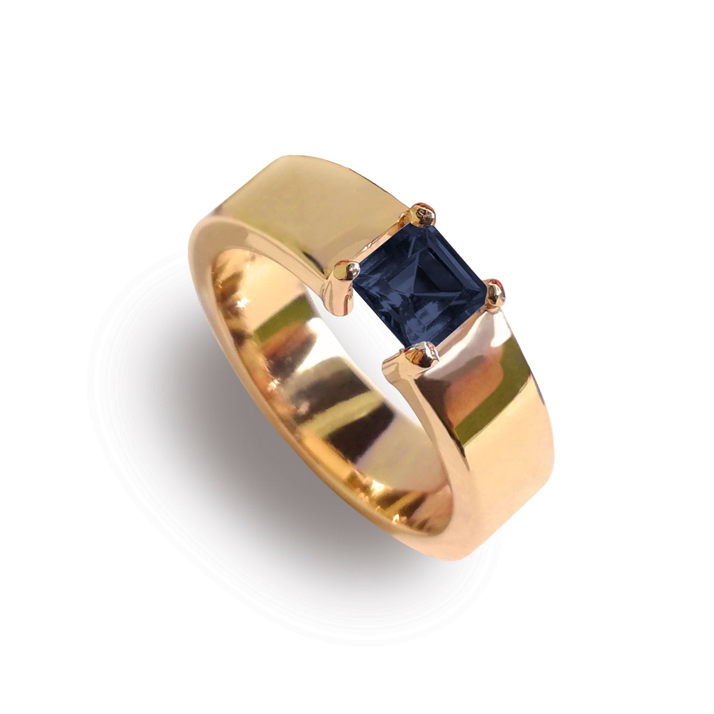 Anillo Azafrán con zafiro