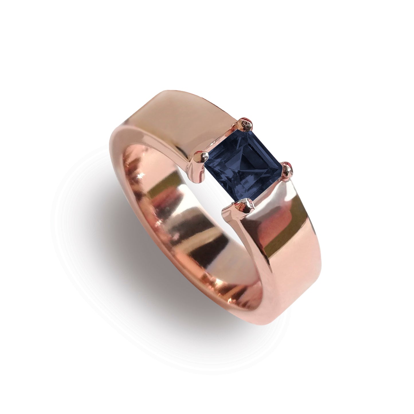 Anillo Azafrán con zafiro