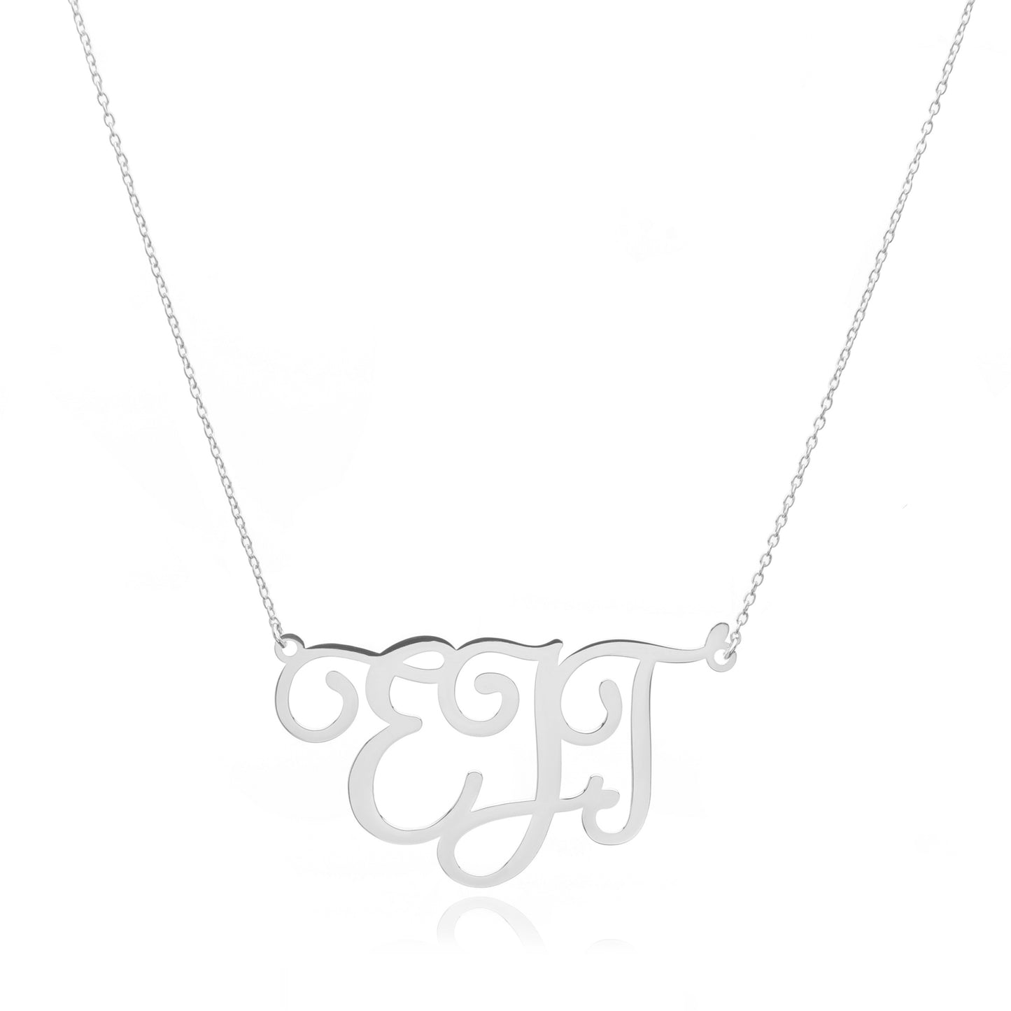 Collar de iniciales estilo Monograma