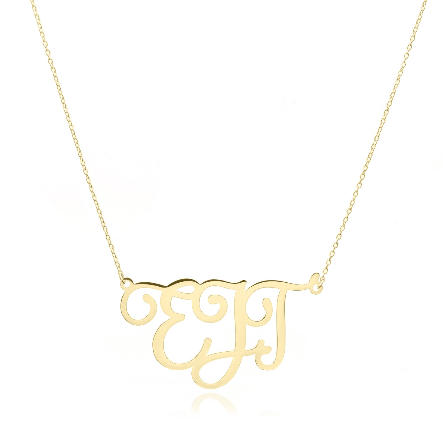 Collar de iniciales estilo Monograma