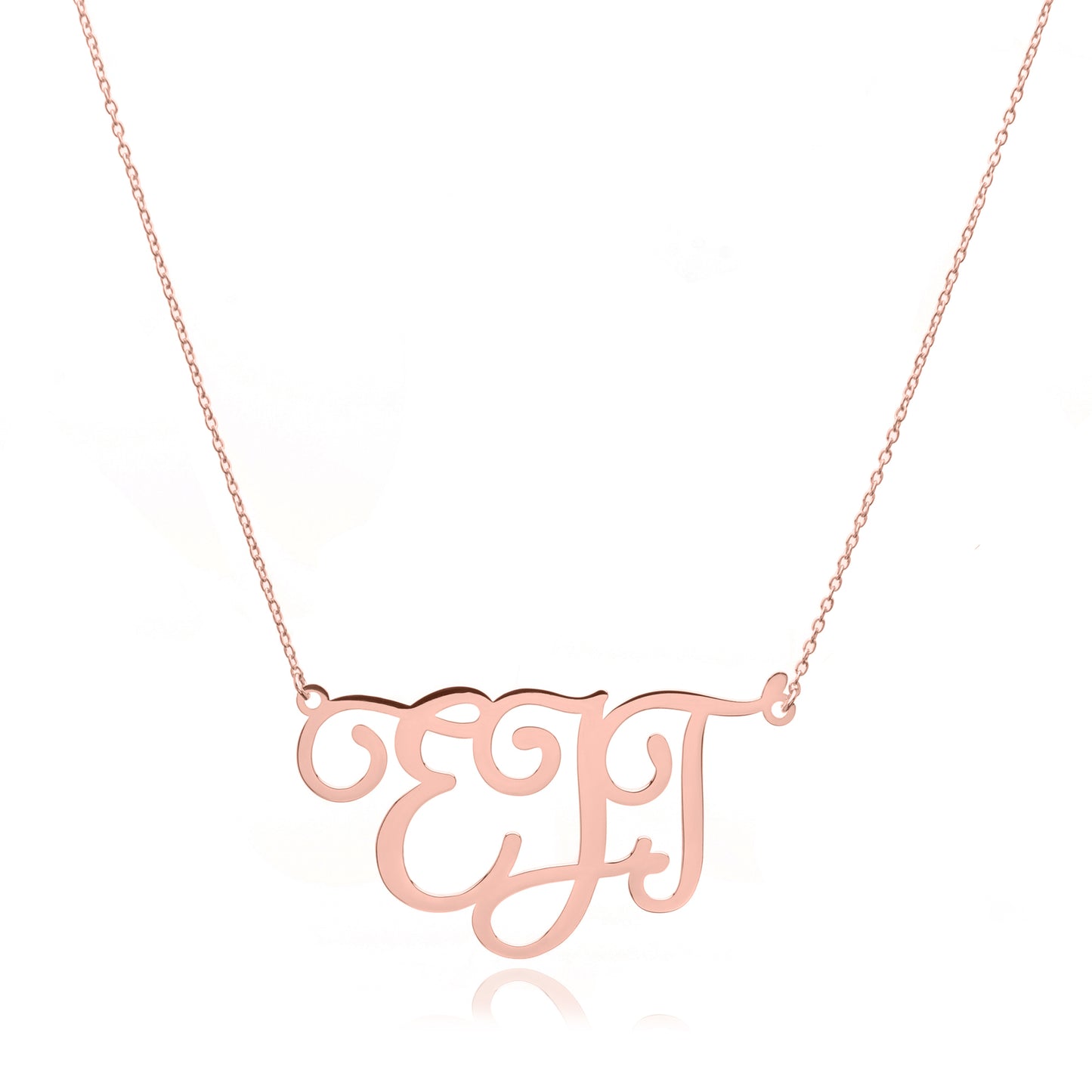 Collar de iniciales estilo Monograma