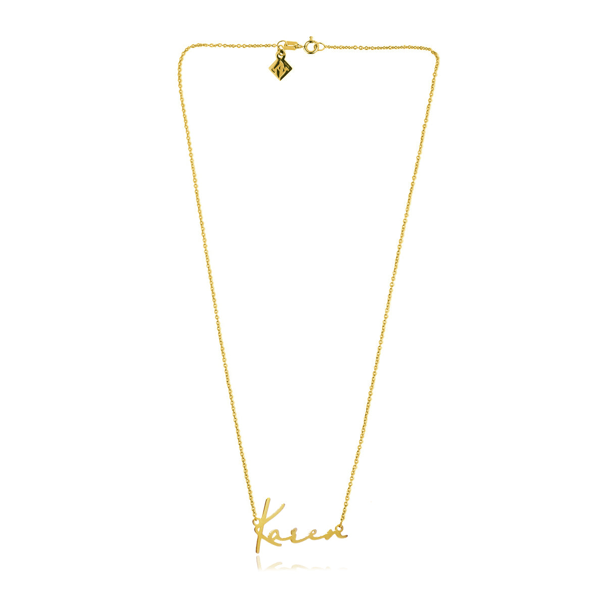 Collar de nombre tipografía caligrafía