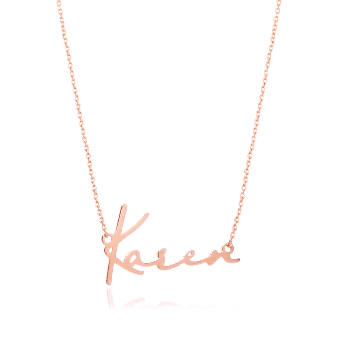 Collar de nombre tipografía caligrafía