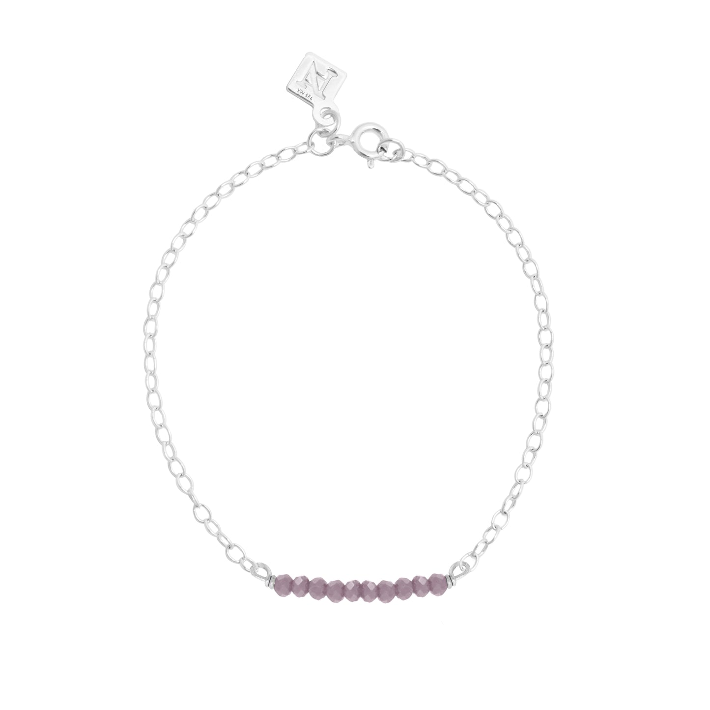 Pulsera Terra cadena de plata con piedras naturales