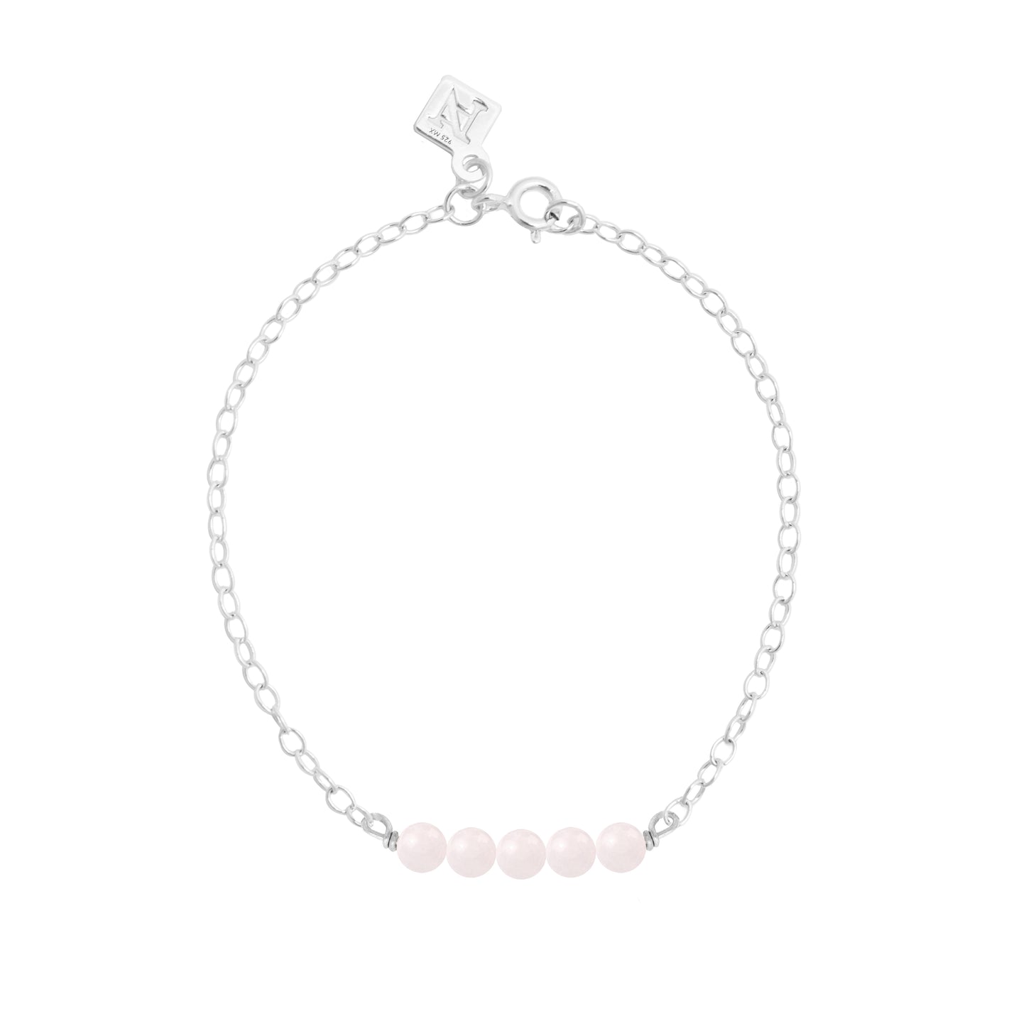 Pulsera Terra cadena de plata con piedras naturales