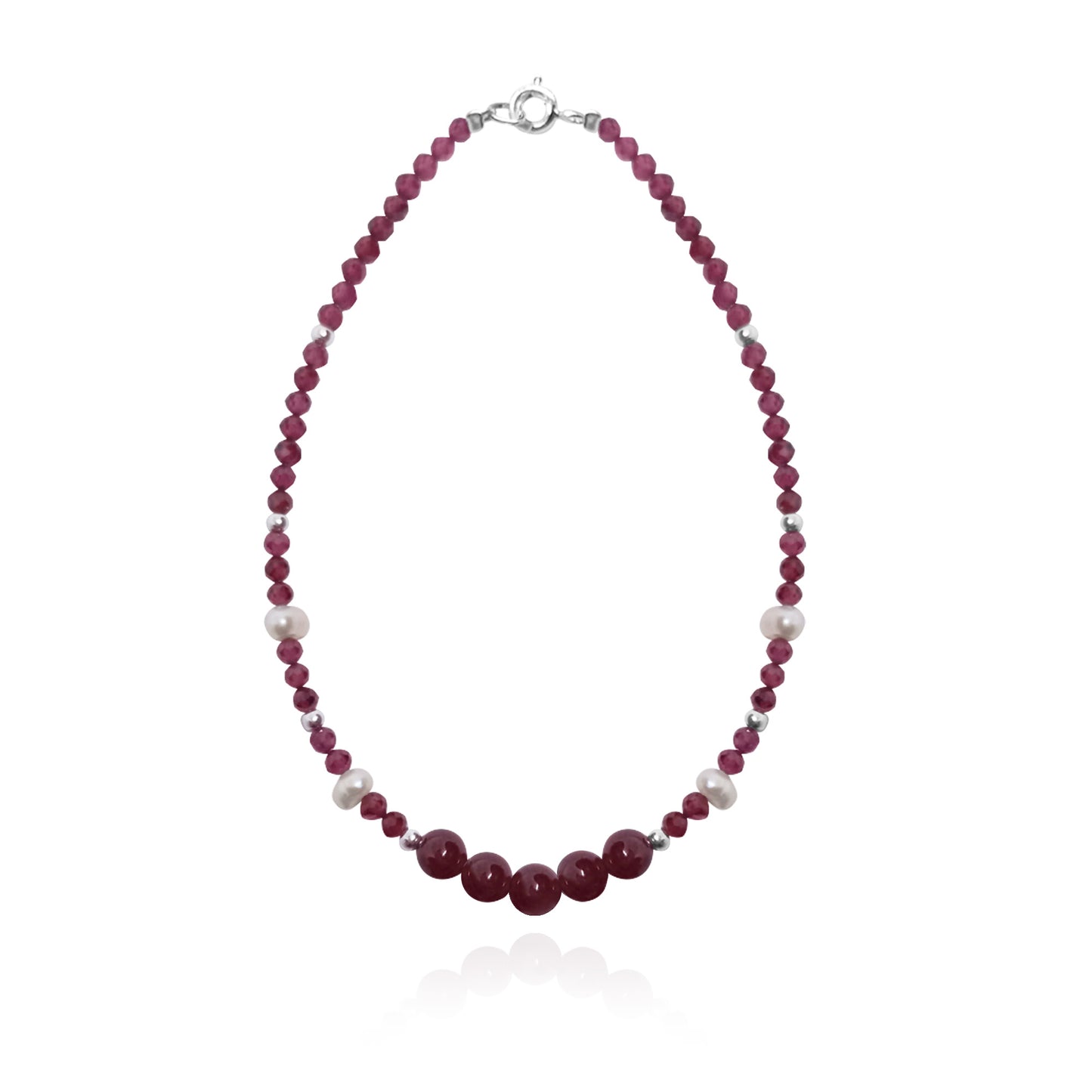 Pulsera Terra de granate con perlas