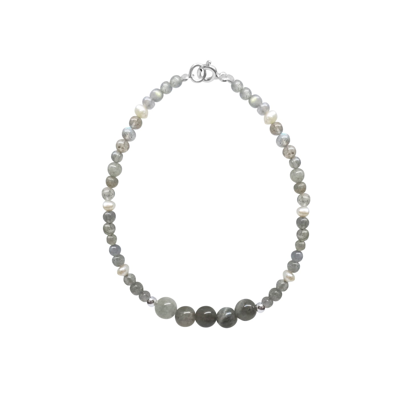 Pulsera Terra de labradorita y perlas