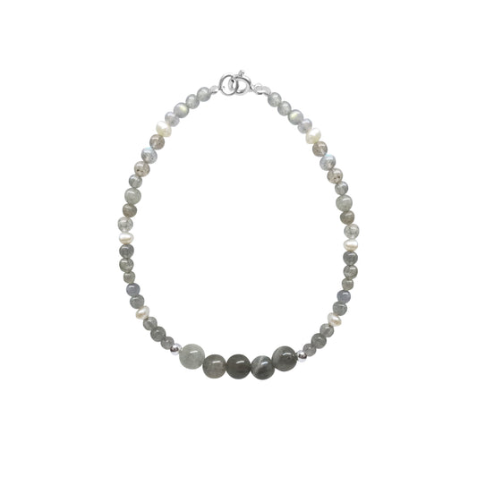 Pulsera Terra de labradorita y perlas