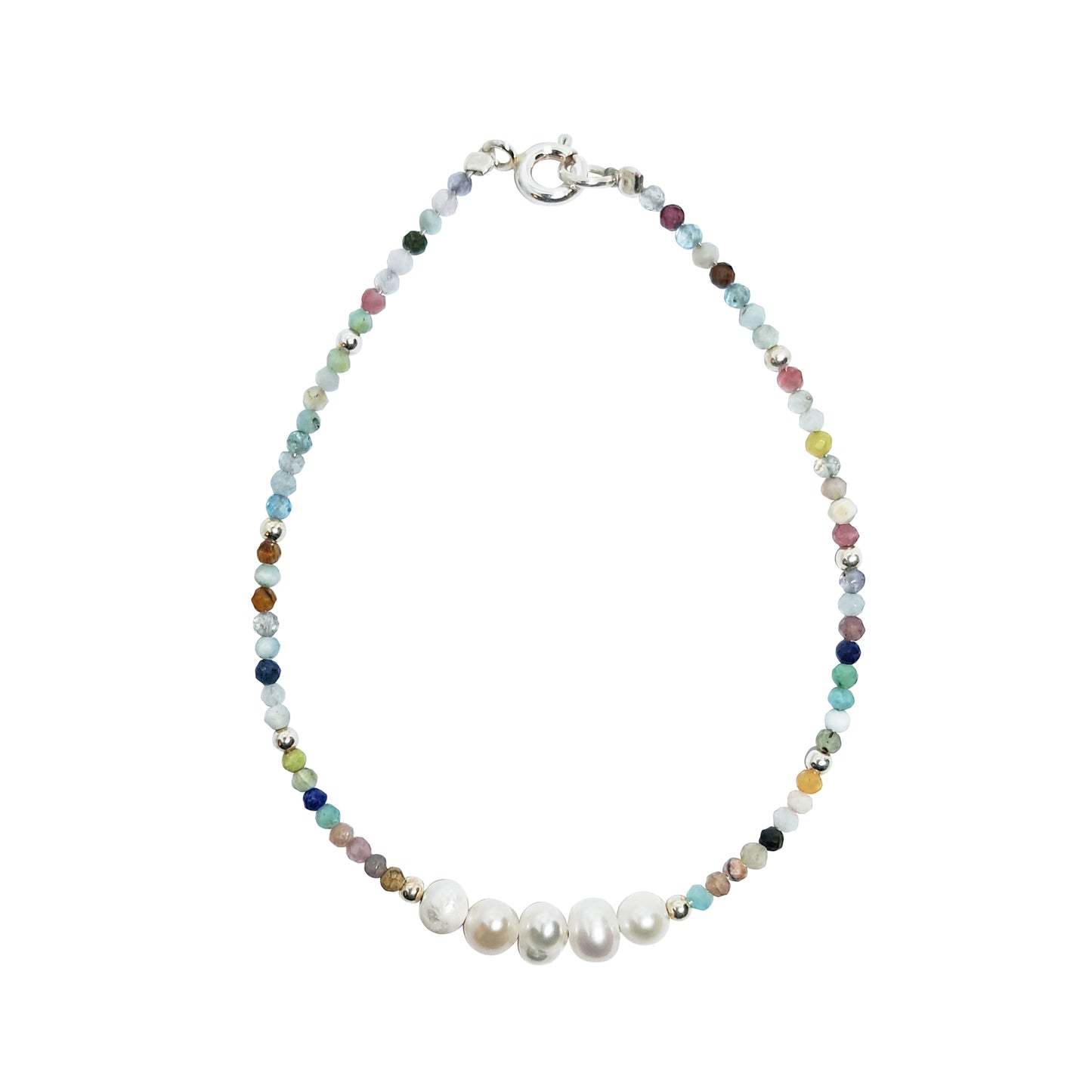 Pulsera Terra de piedras mixtas y perlas