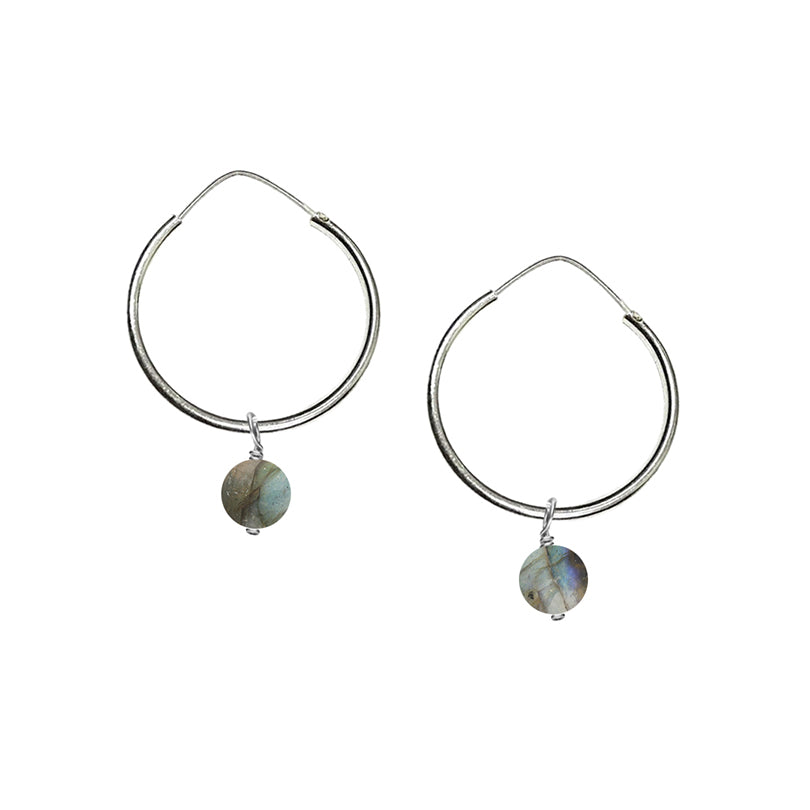Arracadas Terra de plata con piedras naturales