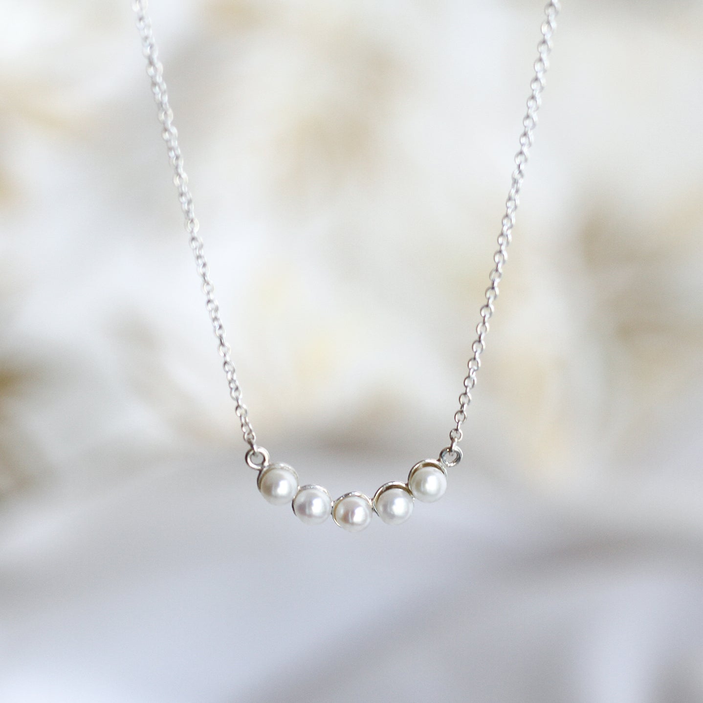 Collar Sereno de plata y perlas