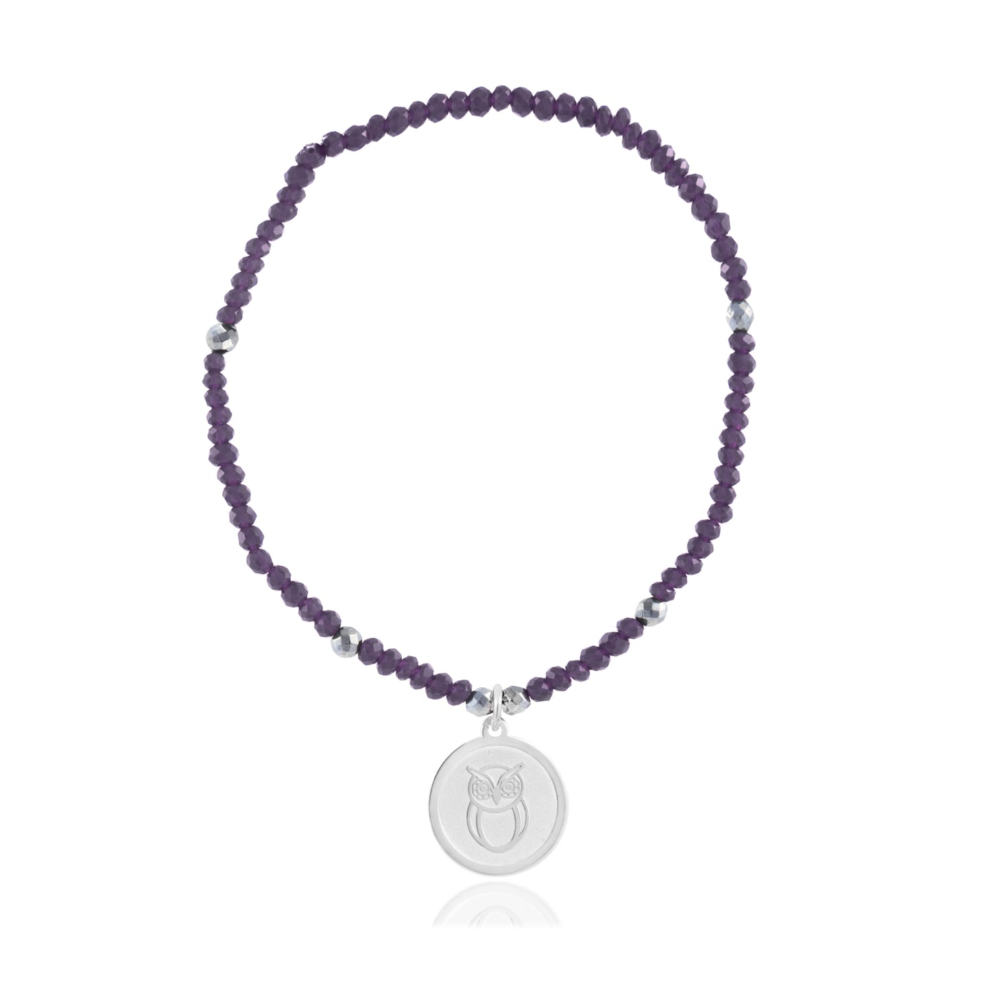 Pulsera elástica Resiliencia con charm búho