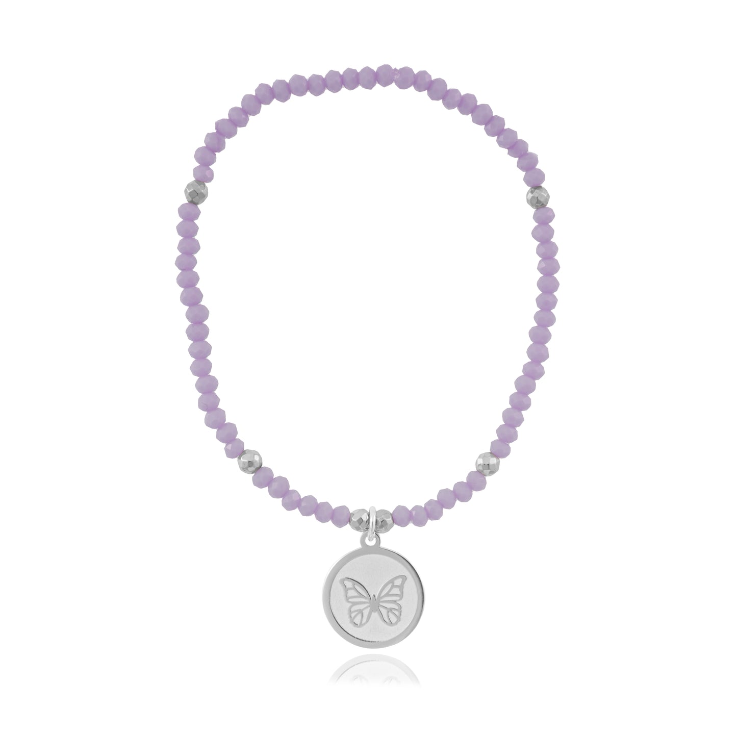Pulsera elástica Resiliencia con charm mariposa