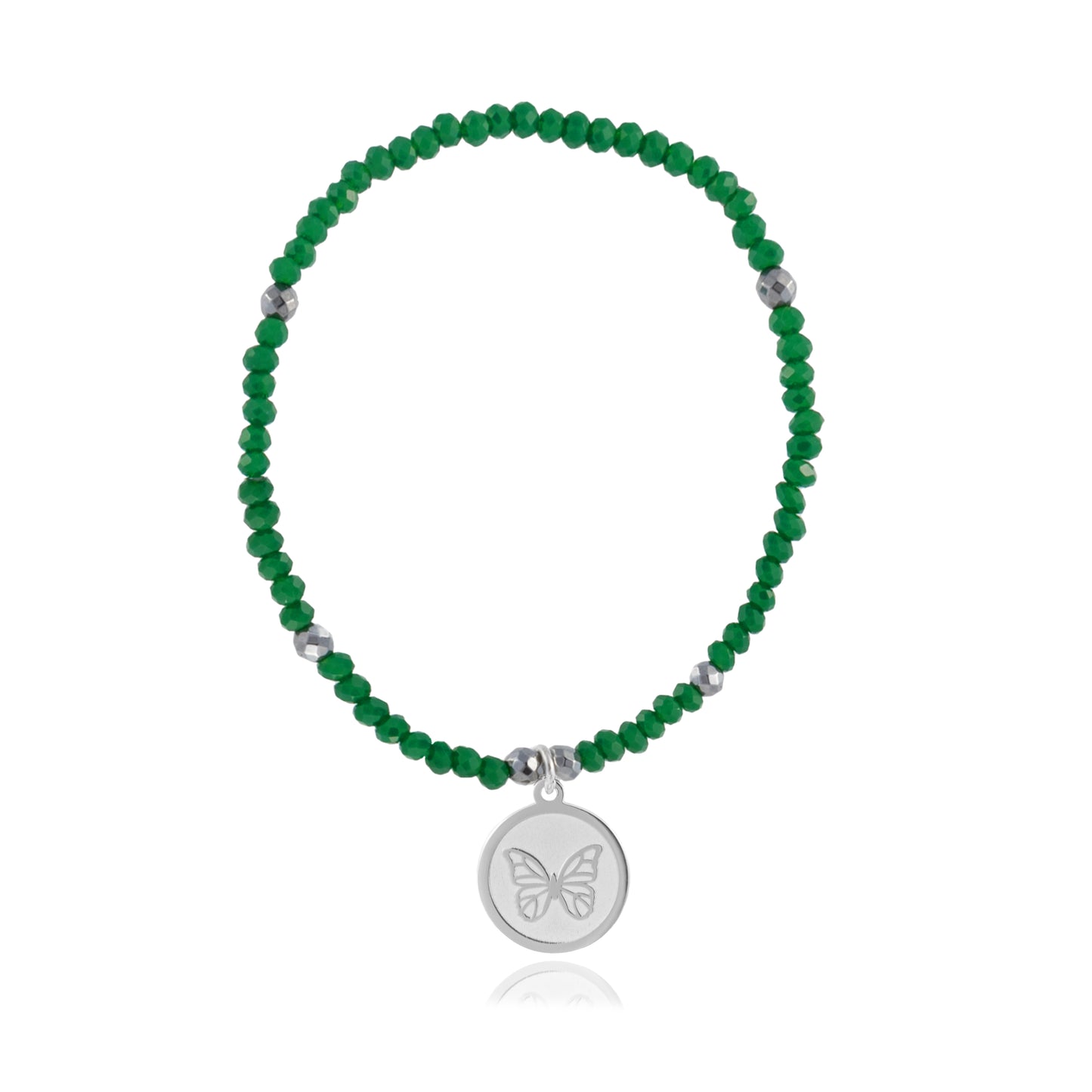 Pulsera elástica Resiliencia con charm mariposa