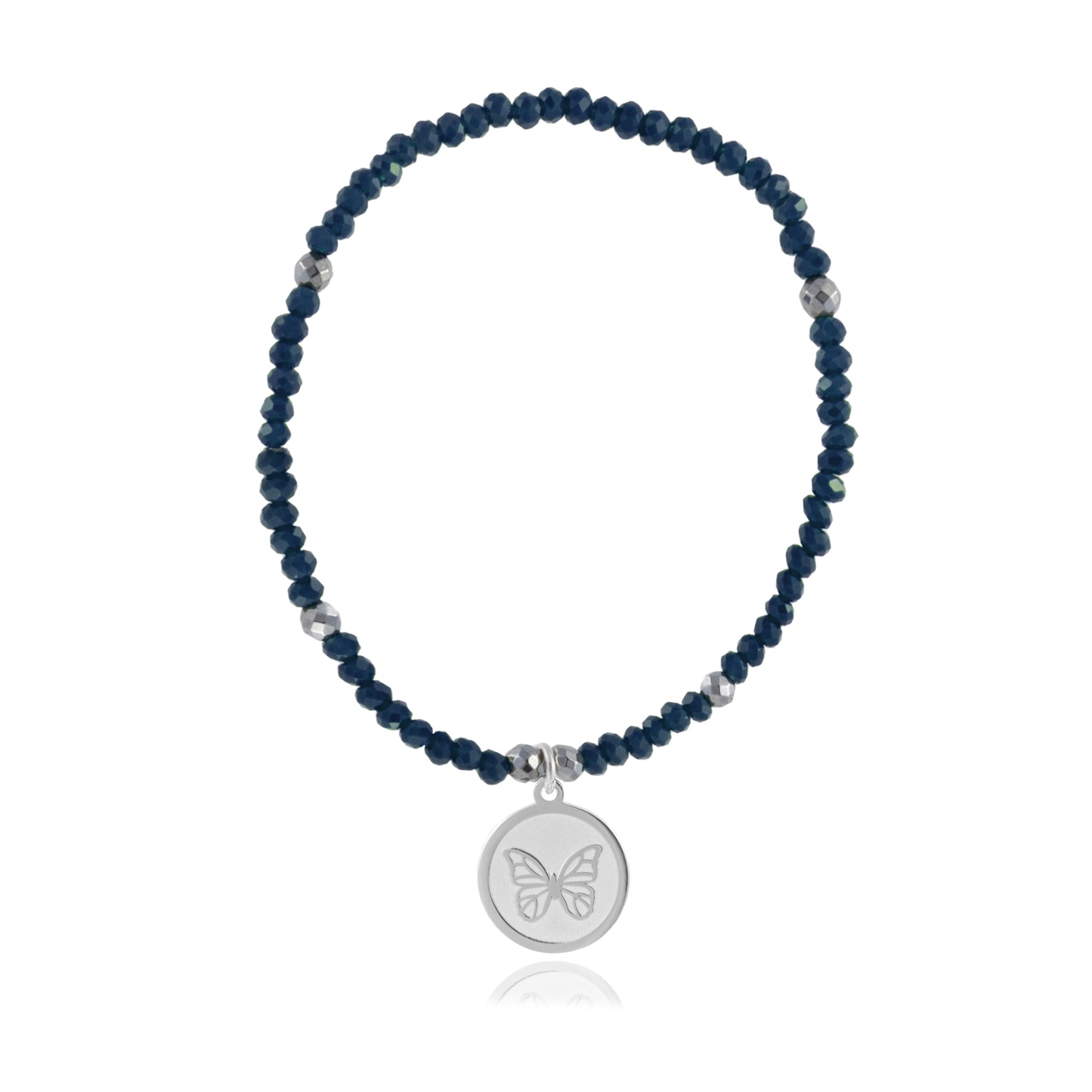 Pulsera elástica Resiliencia con charm mariposa