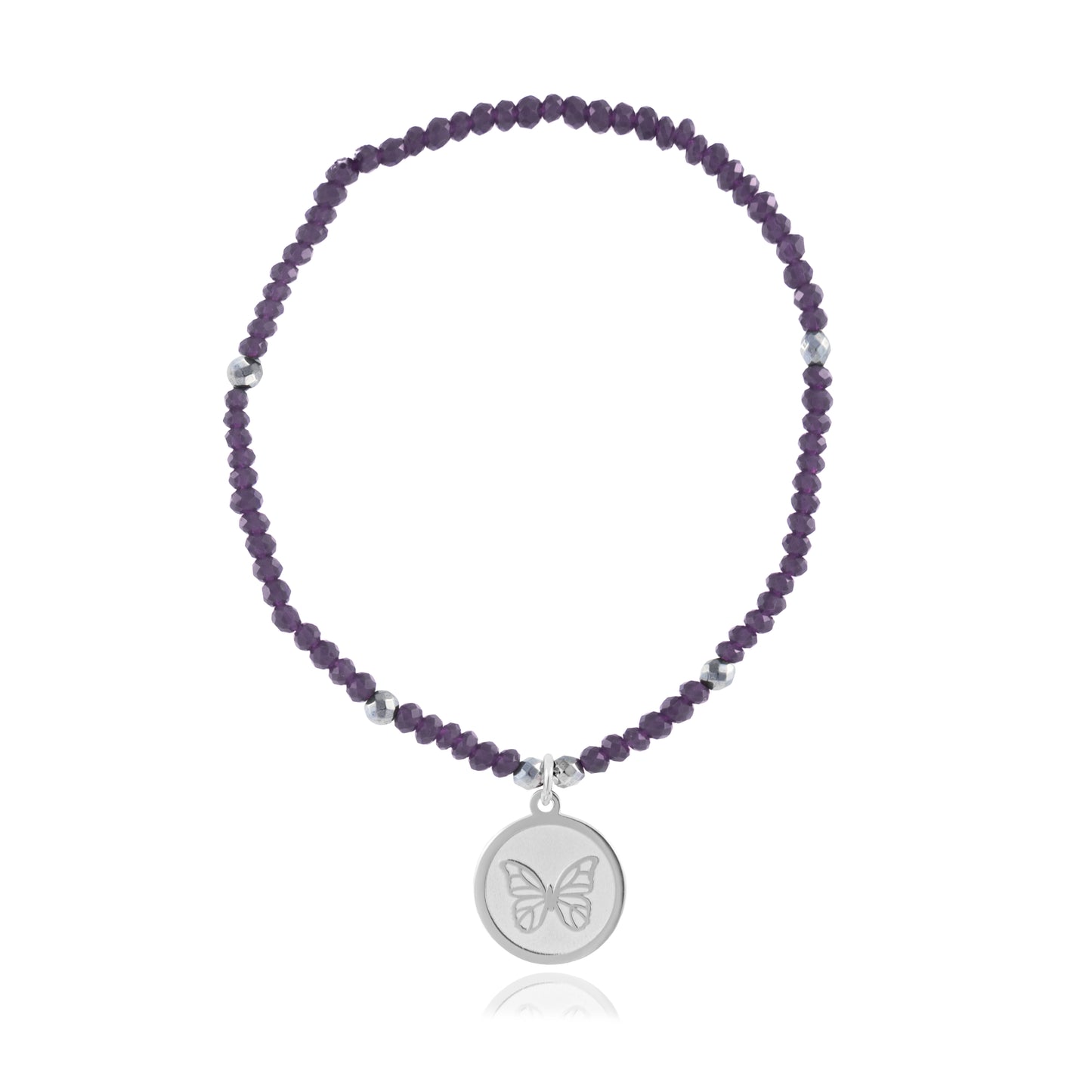 Pulsera elástica Resiliencia con charm mariposa