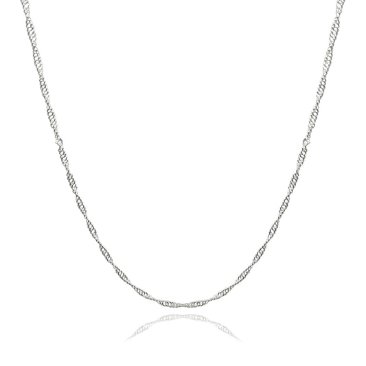 Collar cadena trenzada de plata