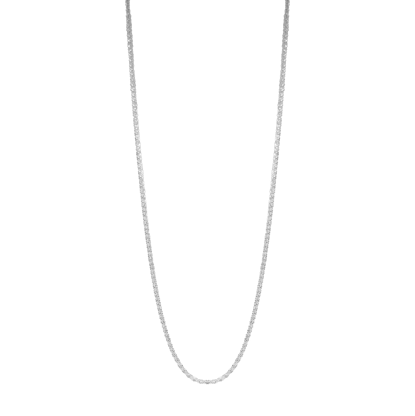 Collar cadena granulada de plata