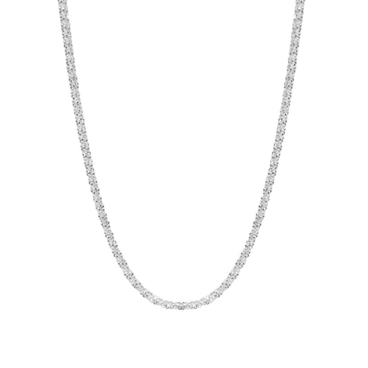 Collar cadena granulada de plata