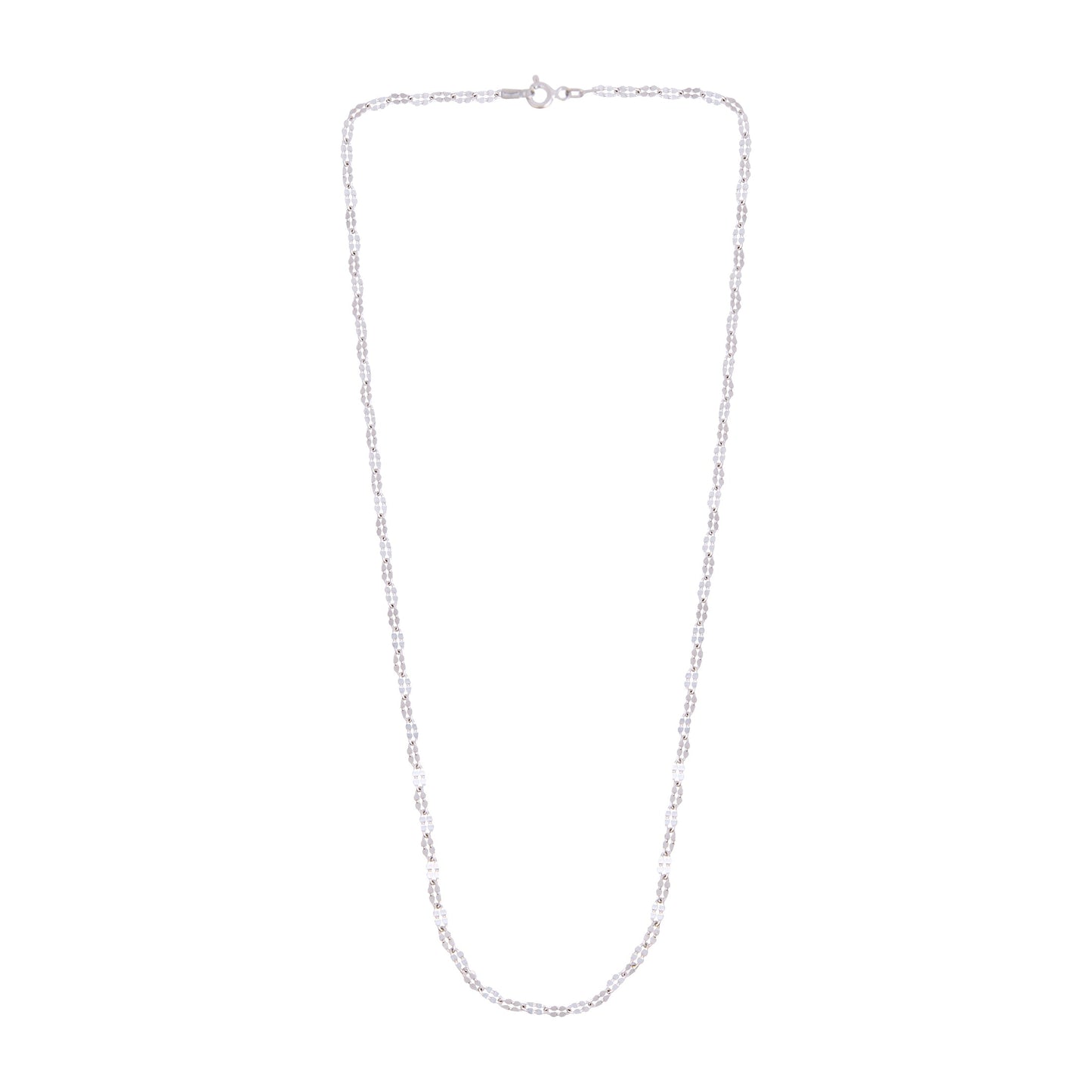 Collar cadena trébol de plata