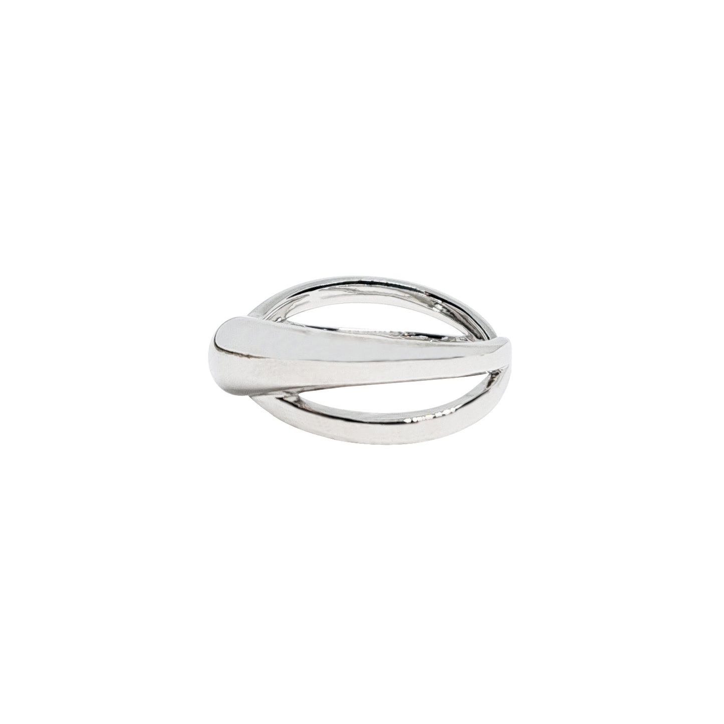 Anillo cruzado Básico de plata