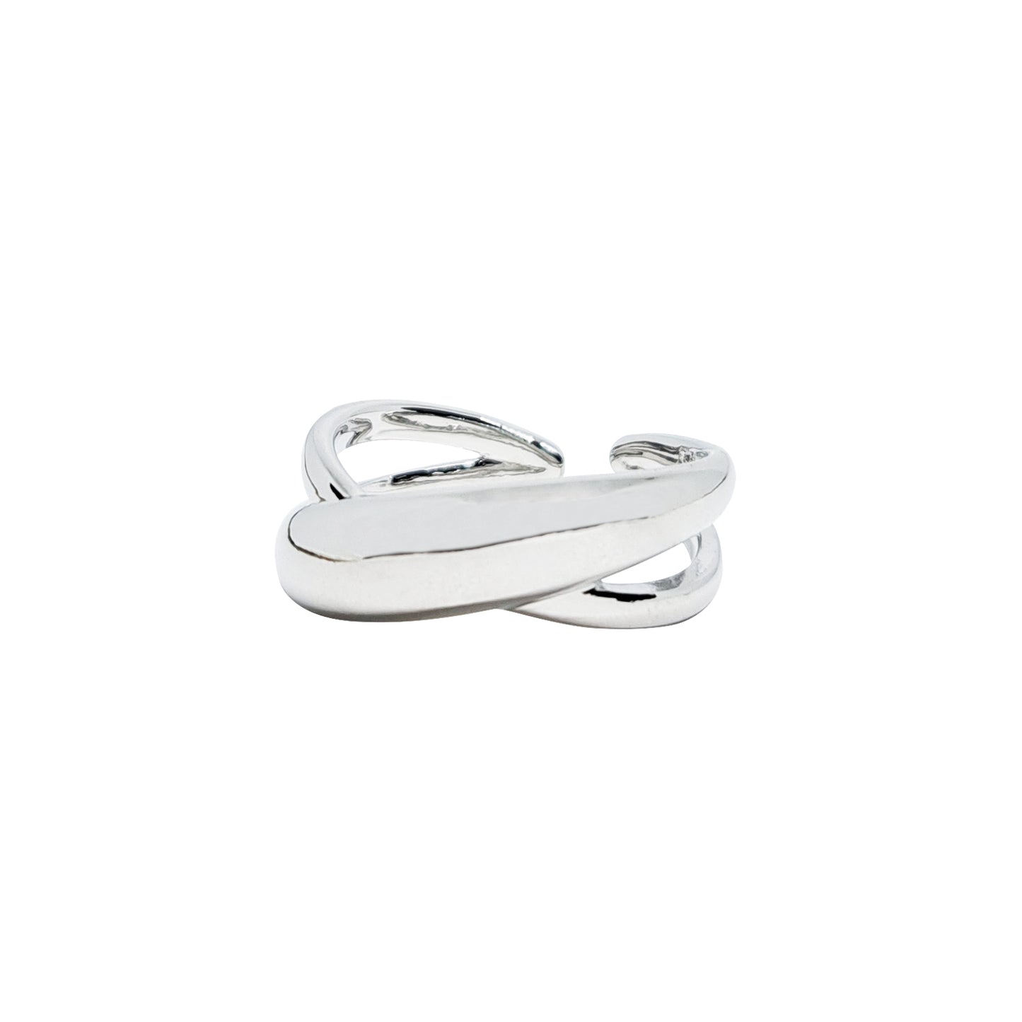 Anillo cruzado Básico de plata
