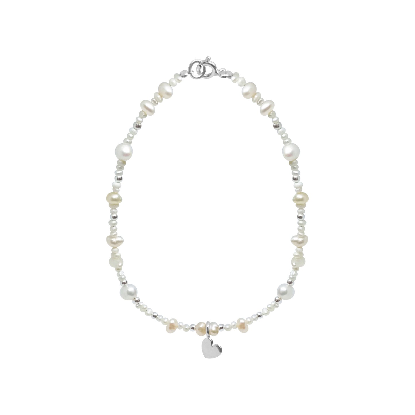 Pulsera corazón Amore de perlas cultivadas