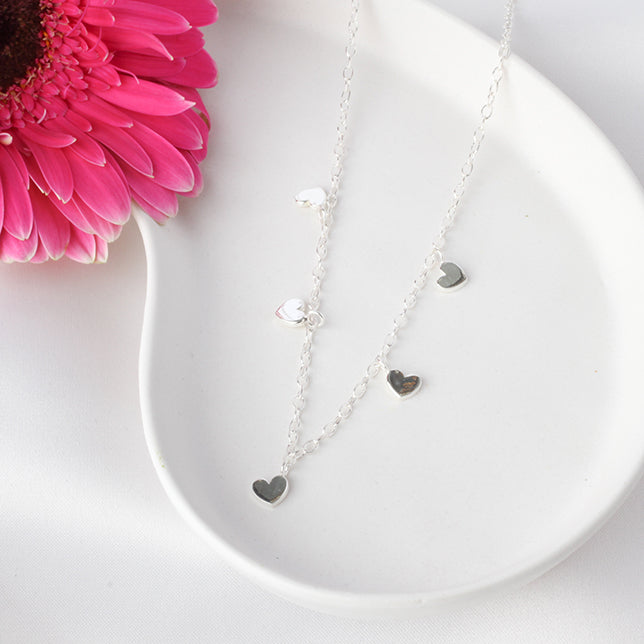 Collar corazón cadena Amore de plata