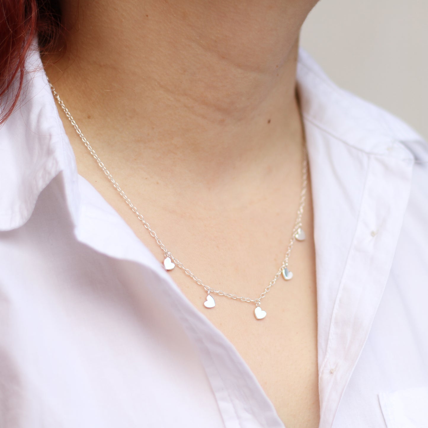 Collar corazón cadena Amore de plata