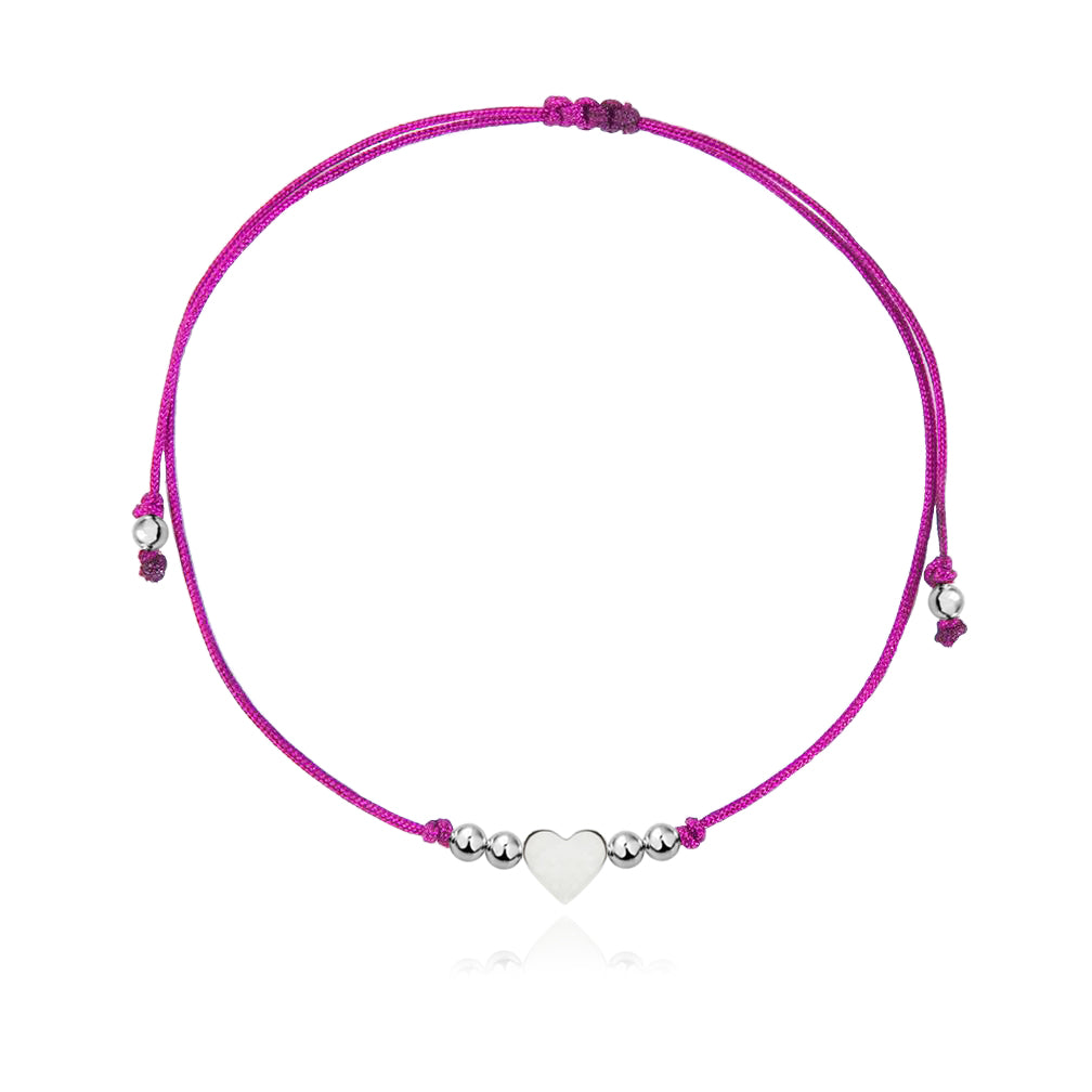 Pulsera Maite de plata con hilo