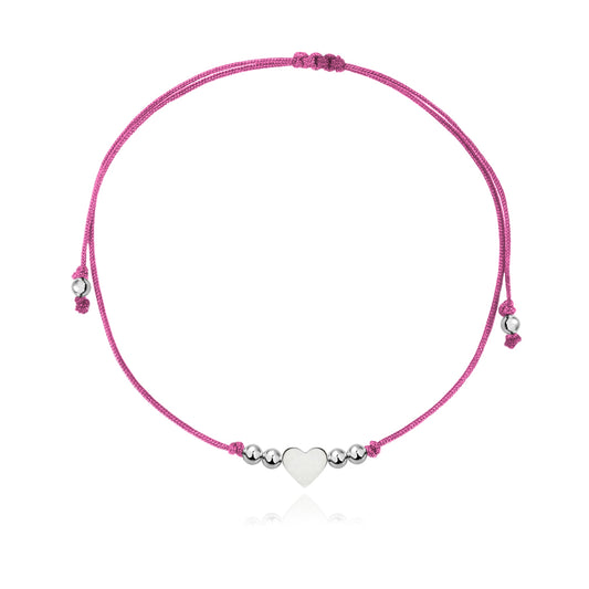 Pulsera Maite de plata con hilo