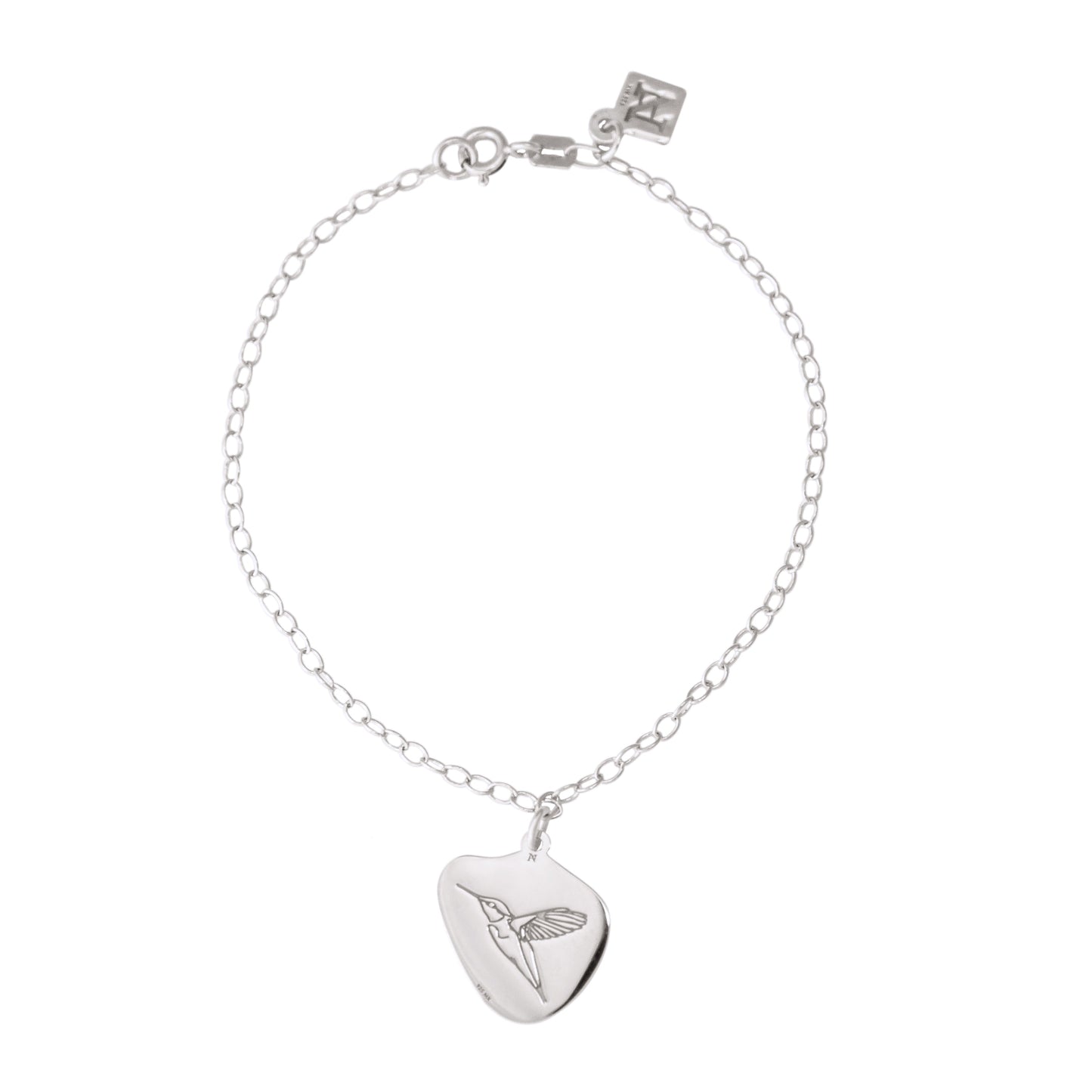 Pulsera colibrí Amor Natural de plata