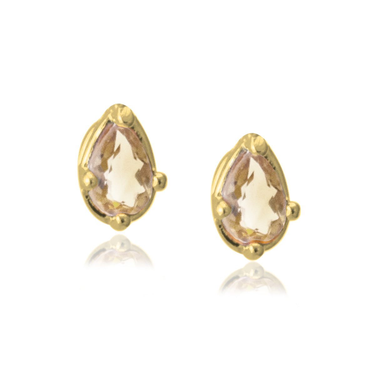 Broqueles citrina Amor Natural