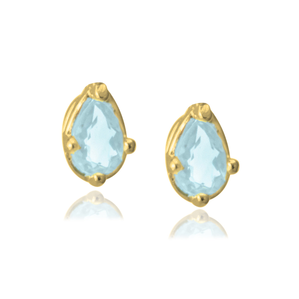 Broqueles topacio Amor Natural dorado