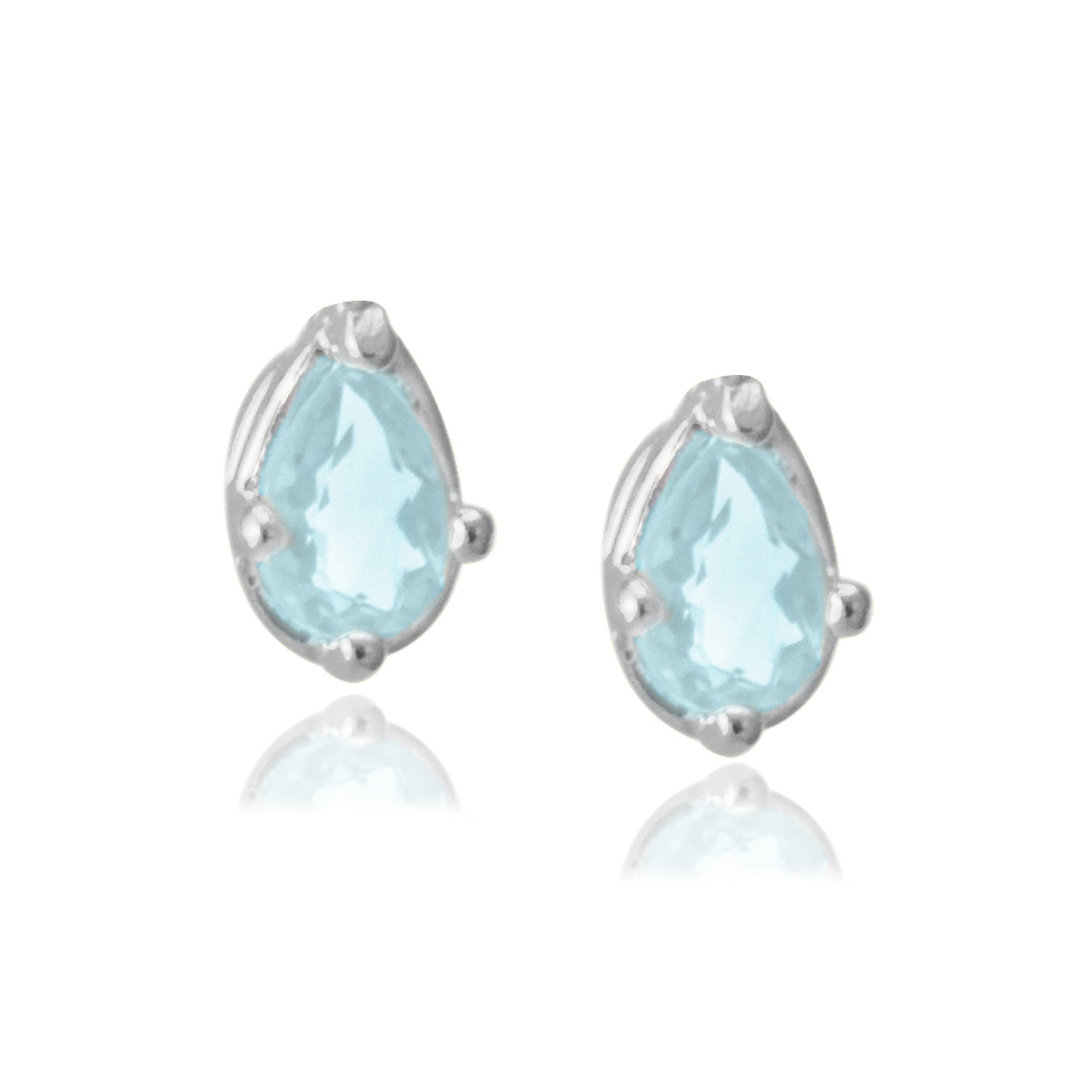 Broqueles topacio Amor Natural plata