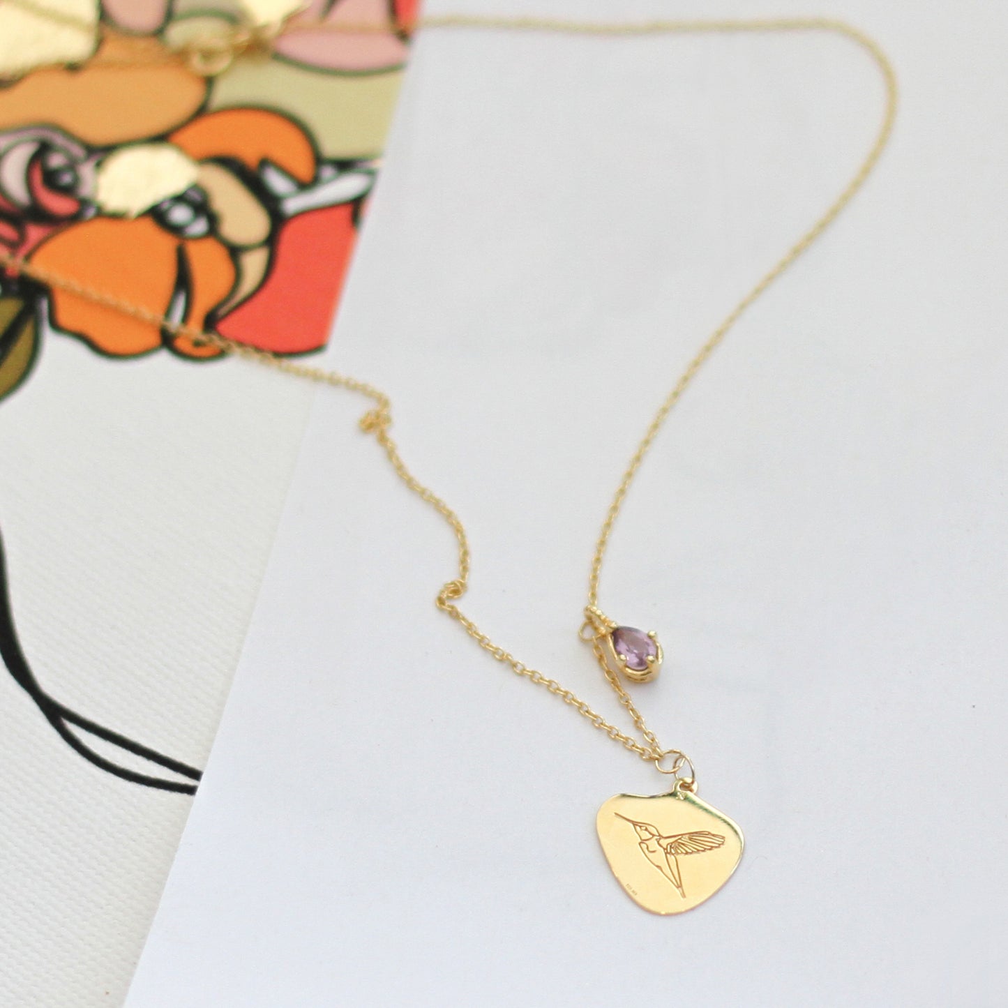 Collar colibrí Amor Natural