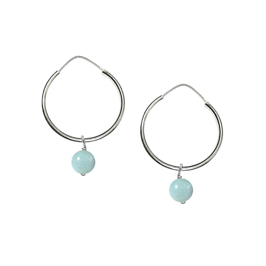 Arracadas Terra de plata con piedras naturales