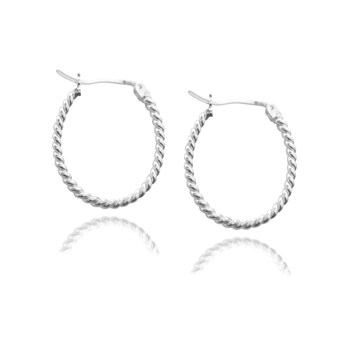Arracadas Bejuco ovaladas de plata