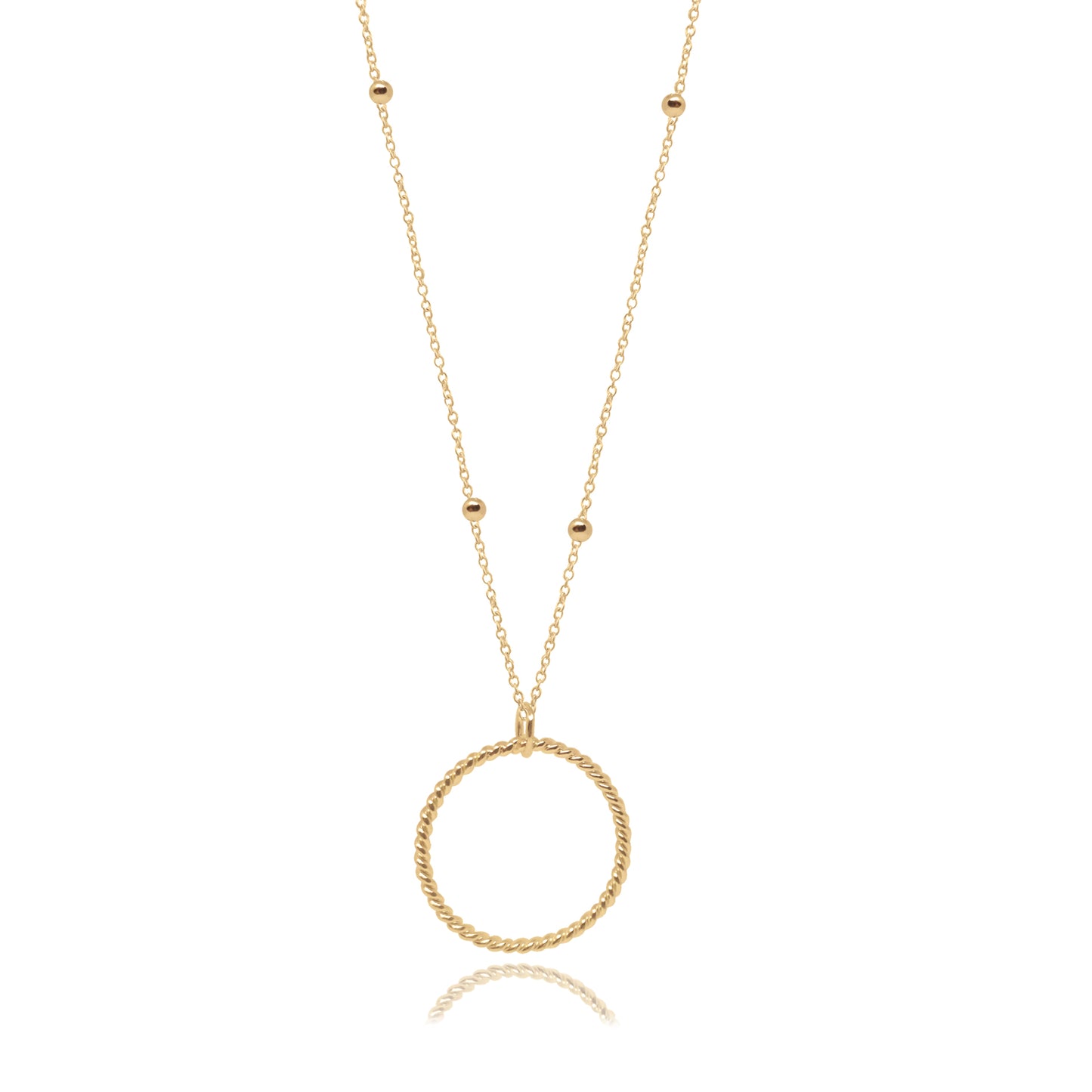 Dije Bejuco de plata con cadena de bolitas