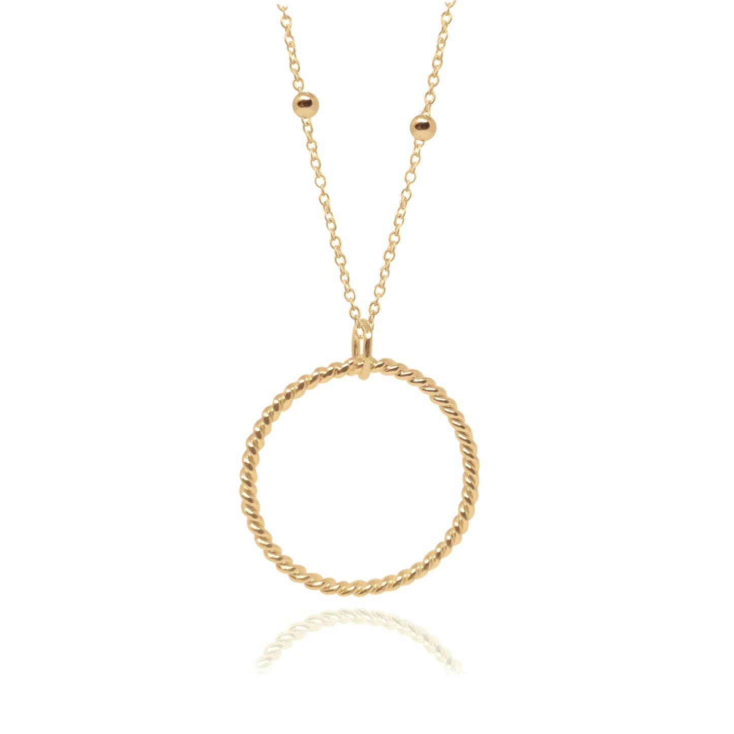 Dije Bejuco de plata con cadena de bolitas