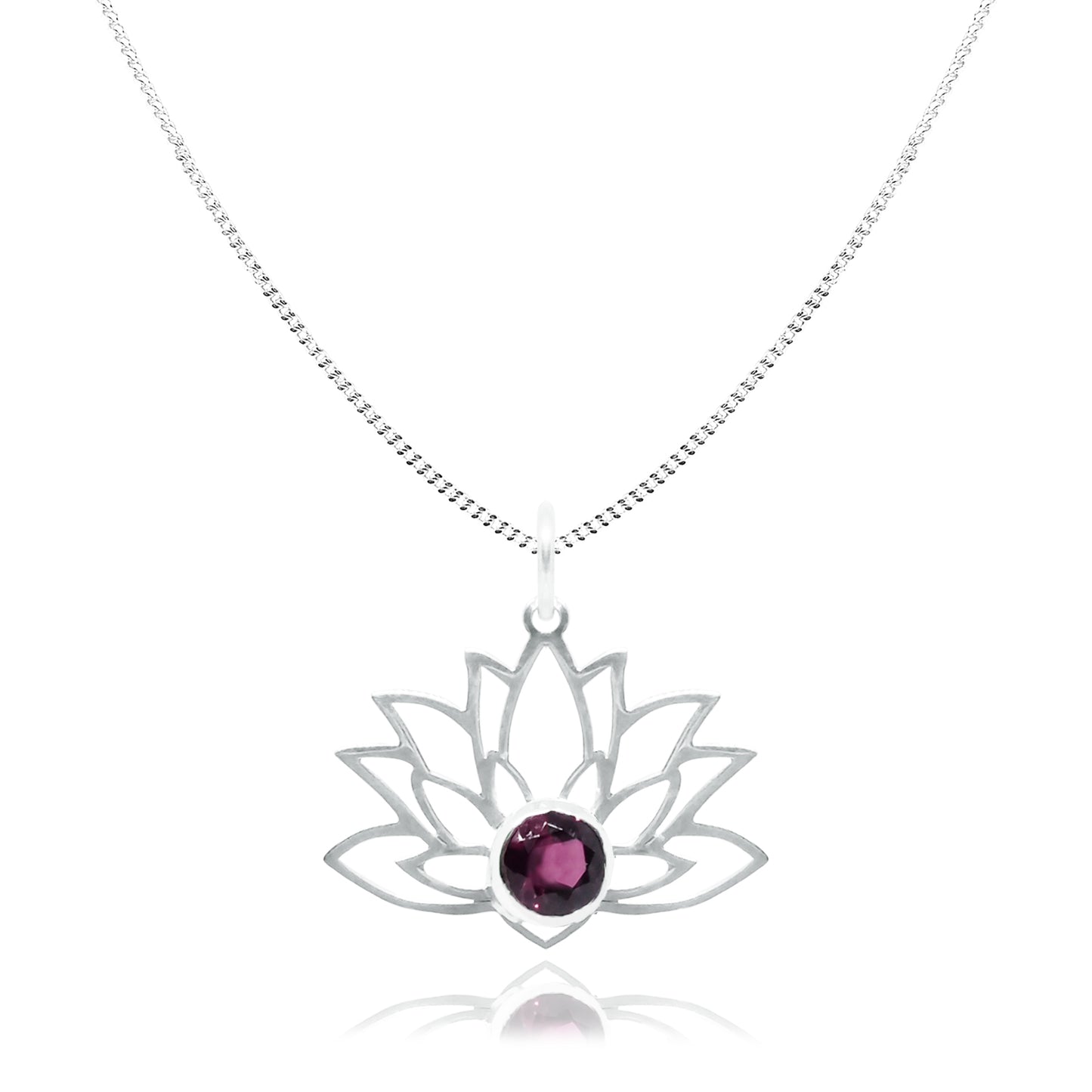 Dije chico Flor de Loto con piedra